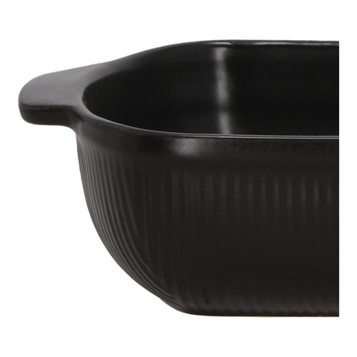 Ceramiczne naczynie do zapiekania Pimiento czarne prostokątne 38 cm do zapiekanek Intesi