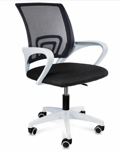 Fotel biurowy ergonomiczny Splash czarny siatkowy obrotowy z podłokietnikami do biurka