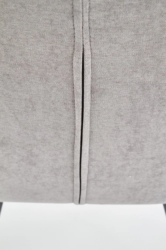 Krzesło tapicerowane Vermont szare do jadalni i salonu nowoczesne na czarnych nogach