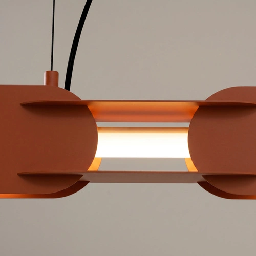 Lampa wisząca LED CHAIN 158 nad wyspę nowoczesna terrakota