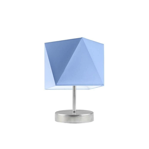 Lampka nocna PASADENA nowoczesna z niebieskim abażurem do sypialni i salonu LYSNE 30 cm
