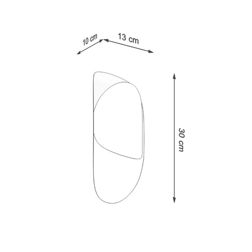 Kinkiet ścienny Tear czarny nowoczesny metalowy do salonu sypialni lub nad lustro Sollux