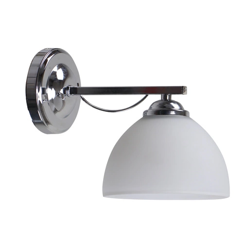 Kinkiet Filona lampa chromowy 1x40 E27  klosz biały