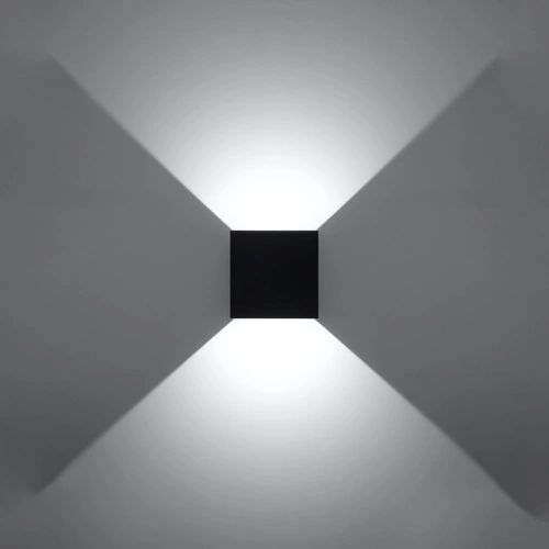 Kinkiet ścienny LED Luca czarny nowoczesny aluminiowy IP54 do salonu i na zewnątrz