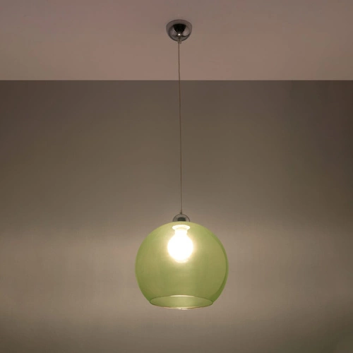 Lampa wisząca kula szklana Ball zielona nowoczesna do salonu, kuchni i jadalni
