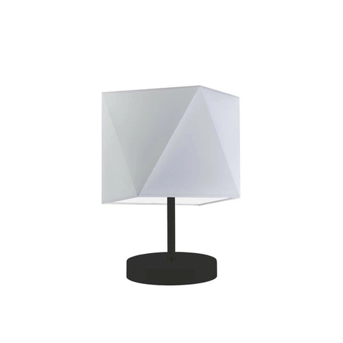 Lampka nocna do sypialni PASADENA nowoczesna z abażurem jasny szary LYSNE 30 cm