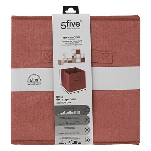 Pudełko materiałowe do regału 31x31 Velvet czerwone składane nowoczesne 5five simply smart