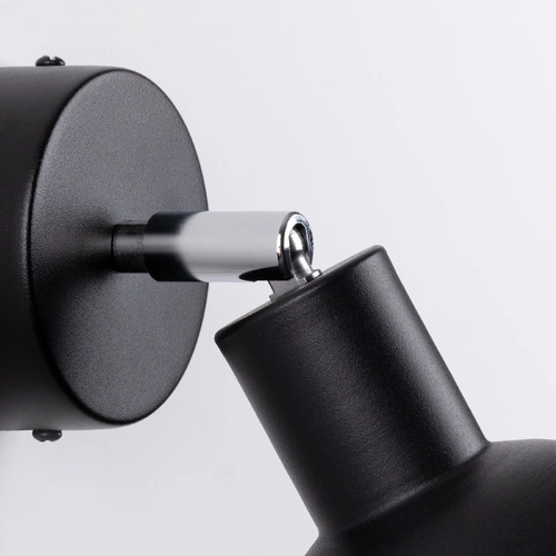 Kinkiet ścienny ELBA czarny metalowy loftowy do salonu i sypialni SOLLUX LIGHTING