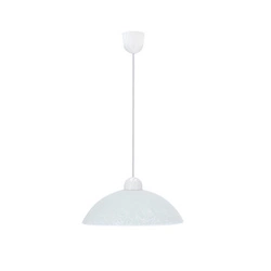 Lampa wisząca Macari 1x60W E27 klosz  biały z wzorem