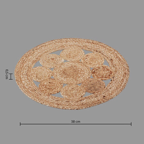 Okrągła podkładka na stół z juty 38 cm boho naturalna do kuchni 5five simply smart