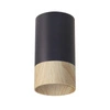 Lampa sufitowa Conti tuba 1x15W GU10  5,5/10 czarny+drewniany