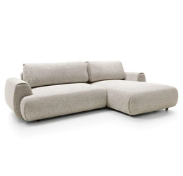 Nowoczesny narożnik z funkcją spania do salonu Ljung prawy szary z pojemnikiem Intesi