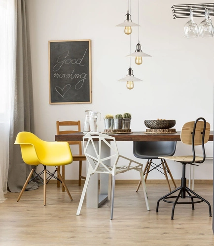 Lampa wisząca Eindhoven Loft 3-punktowa biała chrom do salonu i jadalni 76 cm