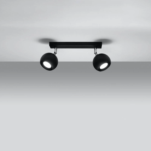 Plafon sufitowy OCULARE 2 czarny nowoczesny LED do salonu kuchni lub sypialni 30 cm