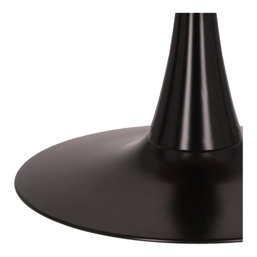 Stół okrągły do jadalni Simplet Skinny 80 cm dąb czarny nowoczesny na jednej nodze