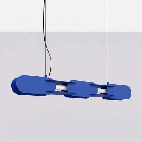Lampa wisząca LED CHAIN 91 ultramaryna nowoczesna do salonu