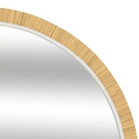 Lustro półokrągłe Thea 55x75 cm jasnobrązowe do przedpokoju i salonu na ścianę Atmosphera