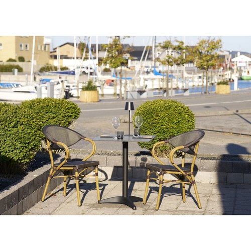 Lampa stołowa Bradford czarna LED akumulatorowa nowoczesna do salonu