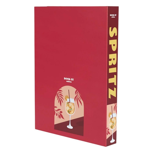 Pudełko dekoracyjne książka Intesi czerwone klasyczne tekturowe do salonu i sypialni