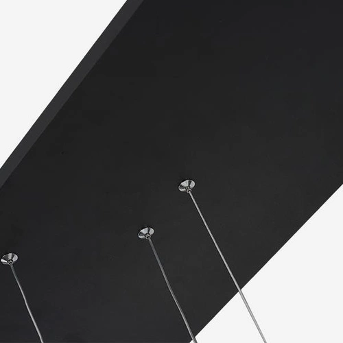 Nowoczesna lampa sufitowa LED Altavola Design Okręgi czarna regulowana do salonu 180 cm