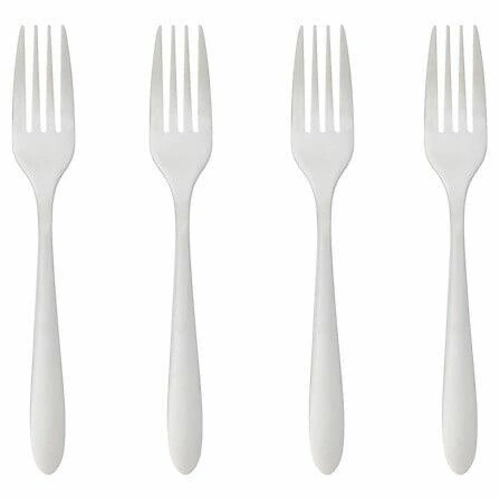 Zestaw widelców obiadowych Nevis 5five simply smart srebrne stal nierdzewna 4 sztuki do zmywarki