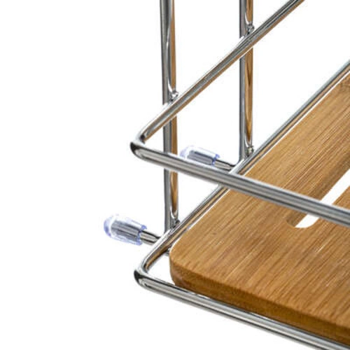 Półka łazienkowa wisząca bez wiercenia Succion 2-poziomowa bambusowa 5five simply smart