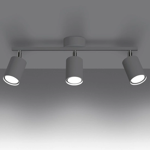 Plafon sufitowy LEMMI 3 biały metalowy minimalistyczny z ruchomymi kloszami do salonu