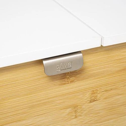 Toaletka z lustrem Levia bambusowa skandynawska do sypialni z przegródkami 72 cm