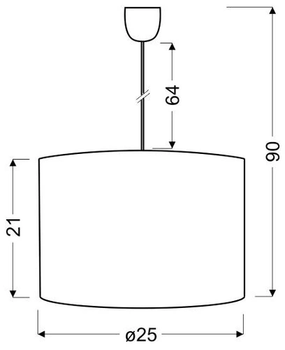 Lampa wisząca Garden 25 1x60W E27 (abażur 77-01610+linka 85-89369)