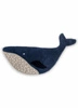 Dywan do pokoju dziecka Decor Kids Whale wełniany nowoczesny wieloryb 105x60 cm granatowy