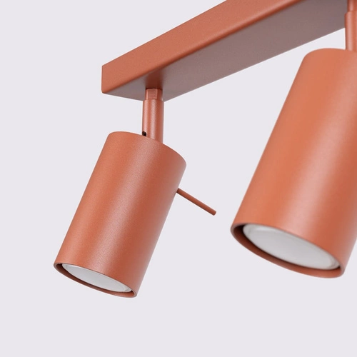 Plafon sufitowy RING 4L czerwony nowoczesny metalowy ruchomy do salonu i sypialni SOLLUX