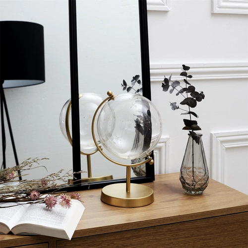 Globus dekoracyjny szklany Constellations Intesi nowoczesny złoty glamour do salonu lub biura