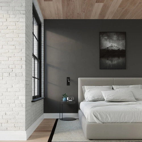 Kinkiet ścienny ENIF czarny nowoczesny metalowy regulowany do salonu i sypialni Sollux