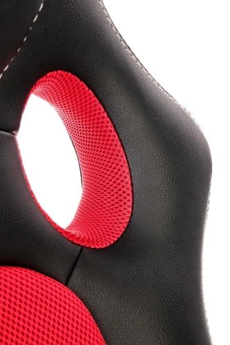 Fotel gamingowy Kelber czarno-czerwony obrotowy z regulacją wysokości i oparcia do biurka