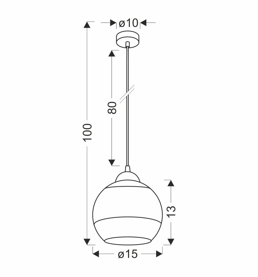 Lampa wisząca Contessa czarny 1x40 E27 klosz złoty