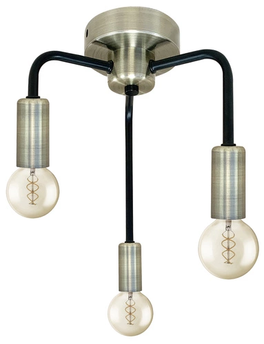Lampa sufitowa Saga patyna+matowy czarny  3x40W E14