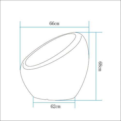 Fotel ogrodowy COMFY LED RGBW 16 kolorów  68 cm