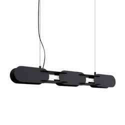 Lampa wisząca LED CHAIN 91 czarna nowoczesna do salonu nad stół