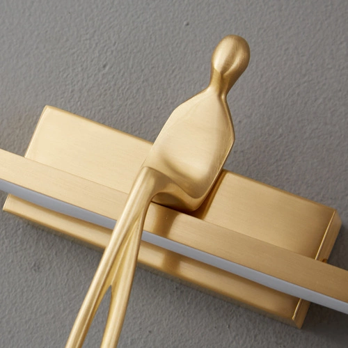 Kinkiet ścienny LED AMICI złoty nowoczesny 31 cm do salonu i sypialni Step into Design