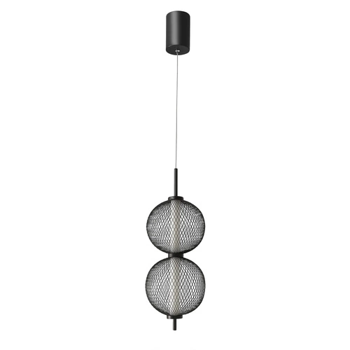 Lampa wisząca PUMA 14cm czarny 10W LED  3000K klosz biały