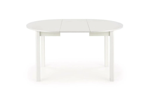Okrągły stół rozkładany Nigo biały 102-142 cm nowoczesny do jadalni i kuchni Intesi