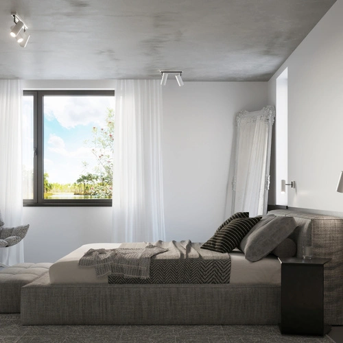 Kinkiet ścienny DIREZIONE biały nowoczesny metalowy do salonu i sypialni 20 cm