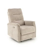 Fotel wypoczynkowy Tiala beżowy rozkładany do salonu z podnóżkiem i USB nowoczesny