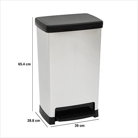 Kosz na śmieci do kuchni i biura 50L 5five simply smart PED PLAST nowoczesny z pedałem