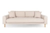 Sofa skandynawska Lido 3 beżowa Intesi z podłokietnikami do salonu, tapicerowana, 3-osobowa
