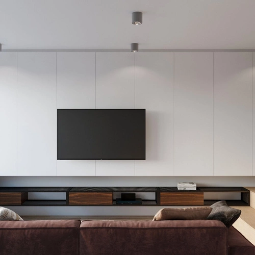 Plafon sufitowy szary TIUBE Sollux nowoczesny metalowy do salonu kuchni sypialni