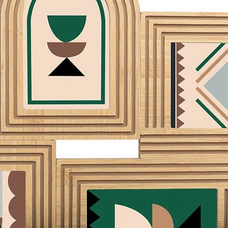 Ramka na zdjęcia 41x57 Olivia Boho wisząca drewniana naturalna Atmosphera na ścianę