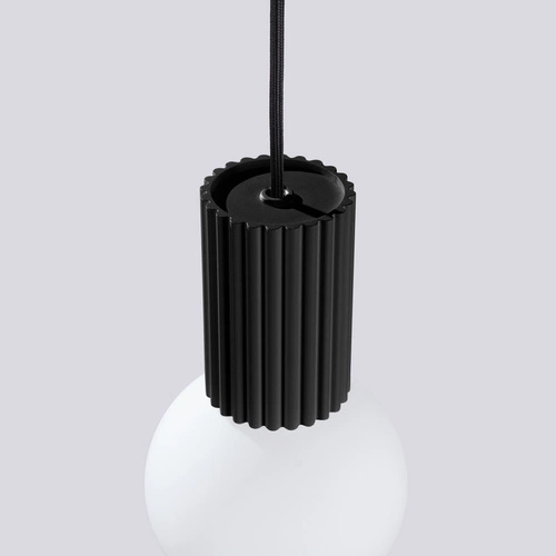Lampa wisząca HALO 1 czarna kula nowoczesna do salonu kuchni sypialni SOLLUX LIGHTING