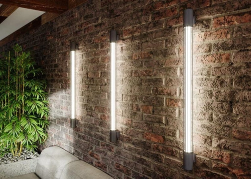 Kinkiet ścienny VALO czarny nowoczesny metalowy LED do salonu i sypialni Thoro 102 cm