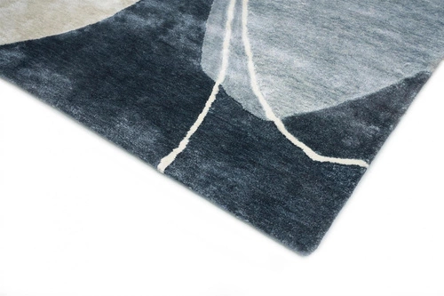 Dywan nowoczesny do salonu Glacier Blue 160x230 niebieski beżowy ręcznie tkany Carpet Decor